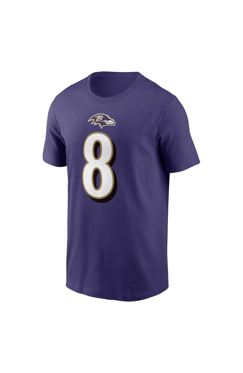 Nike Men's Nike Lamar Jackson Purple Baltimore Ravens Player Name & Number T-Shirt, Alternate, color, Purple
