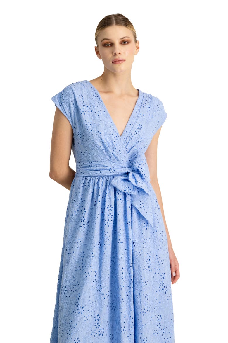 Lace Midi Dress, Alternate, color, BLUEBELL