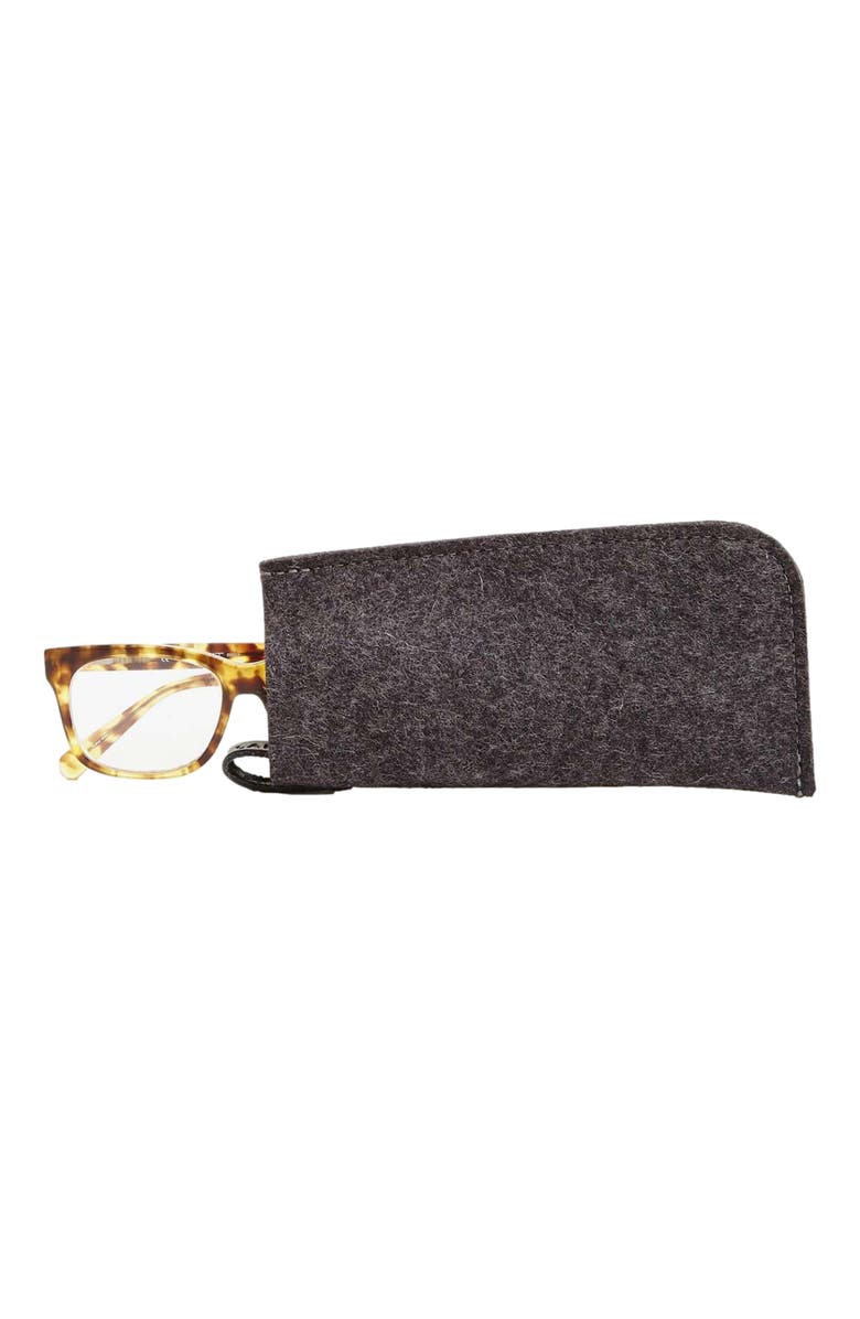 Graf Lantz Classic Merino Wool Eyeglass Sleeve, Main, color, Charcoal Black