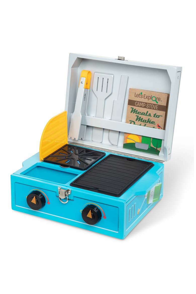 Let's Explore Wooden Camp Stove Playset, Alternate, color, 000