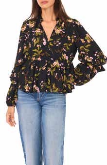 Ted Baker Ruffle V-Neck Button Top