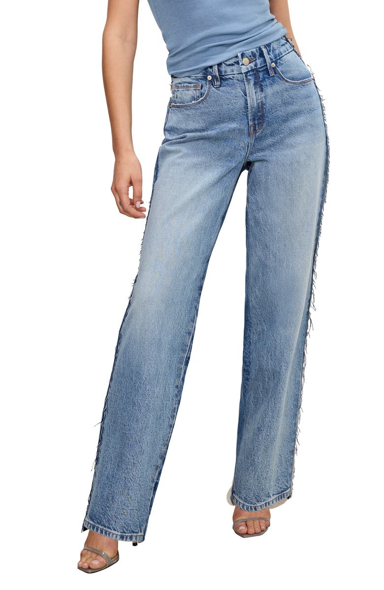 Good American Good '90s High Waist Relaxed Straight Leg Jeans ...