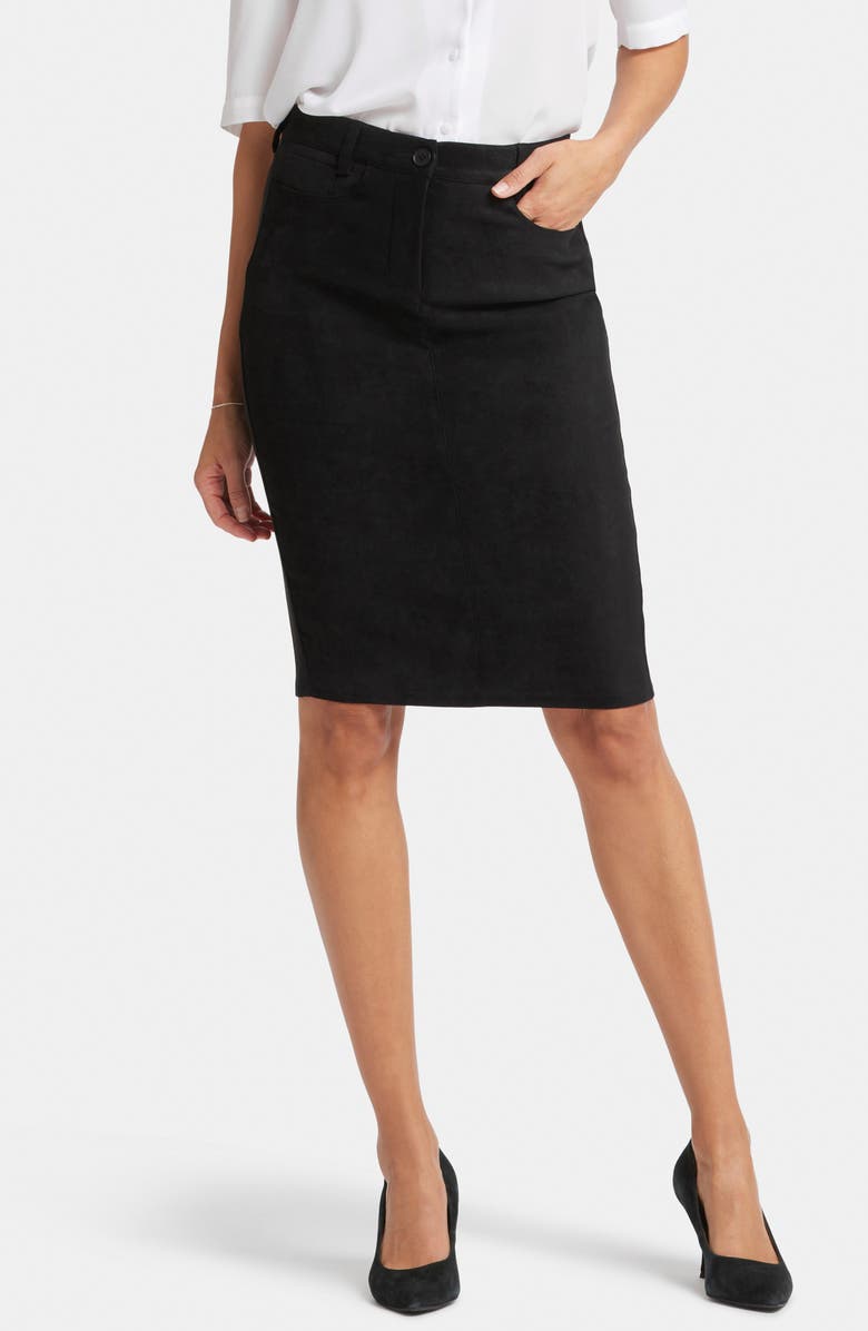 NYDJ 5-Pocket Pencil Skirt, Main, color, Black