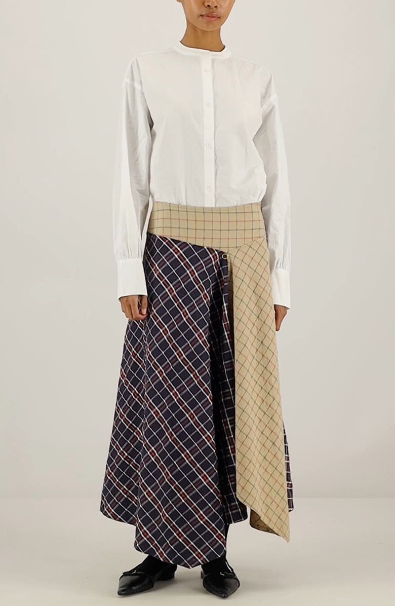 Barbour Dalbury Mix Tartan Asymmetric Maxi Skirt, Alternate, color, 
