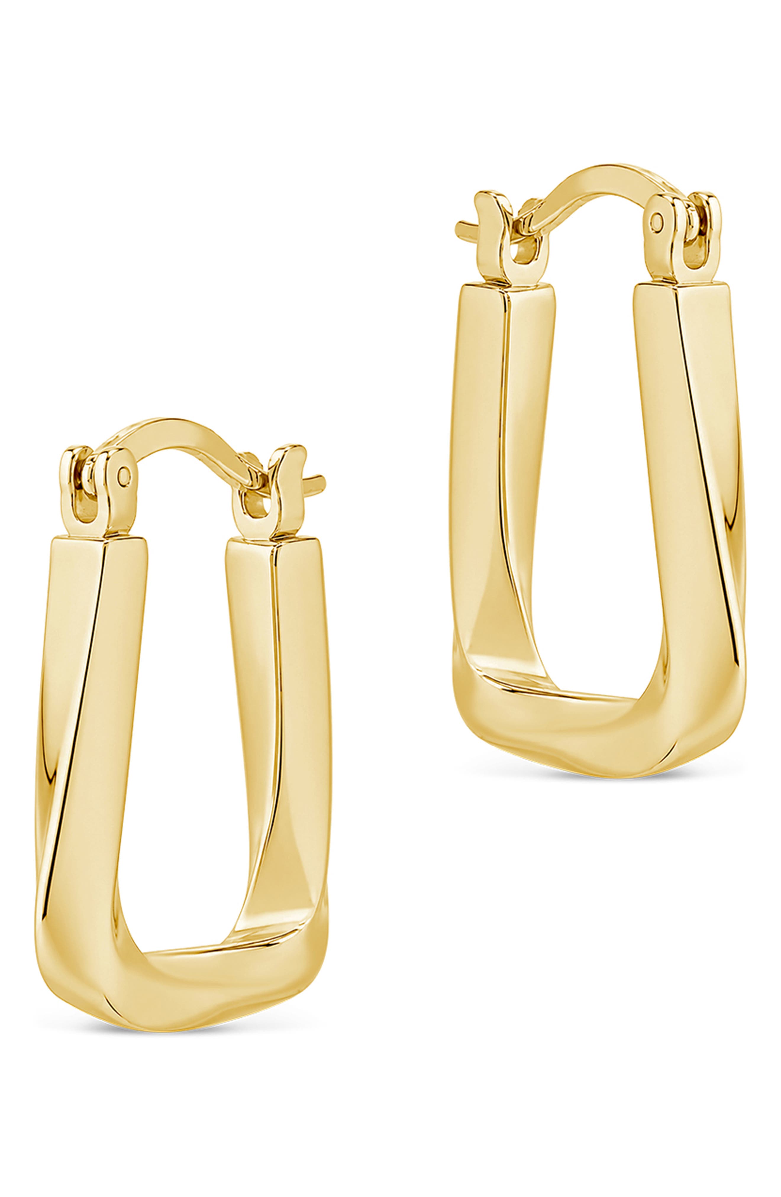 Sterling Forever Square Twist Hoop Earrings (Women) | Nordstromrack