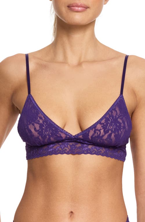 Hanky Panky Signature Lace Padded Triangle Bralette In Snow Day Purple