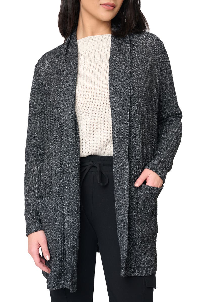 GIBSONLOOK Shawl Collar Cardigan, Main, color, Black
