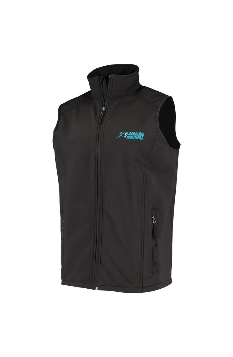 DUNBROOKE Men's Dunbrooke Black Carolina Panthers Circle Archer Softshell Full-Zip Vest, Alternate, color, 