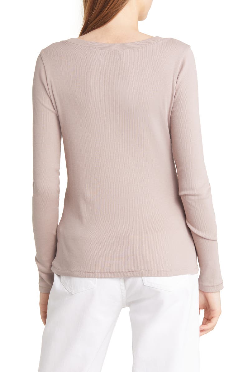 Madewell Drapey Rib Henley T-Shirt, Alternate, color,