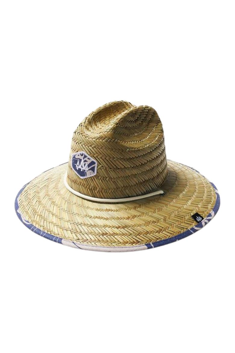 Harvey Big Kids Straw Lifeguard Hat, Main, color, Smiley Faces