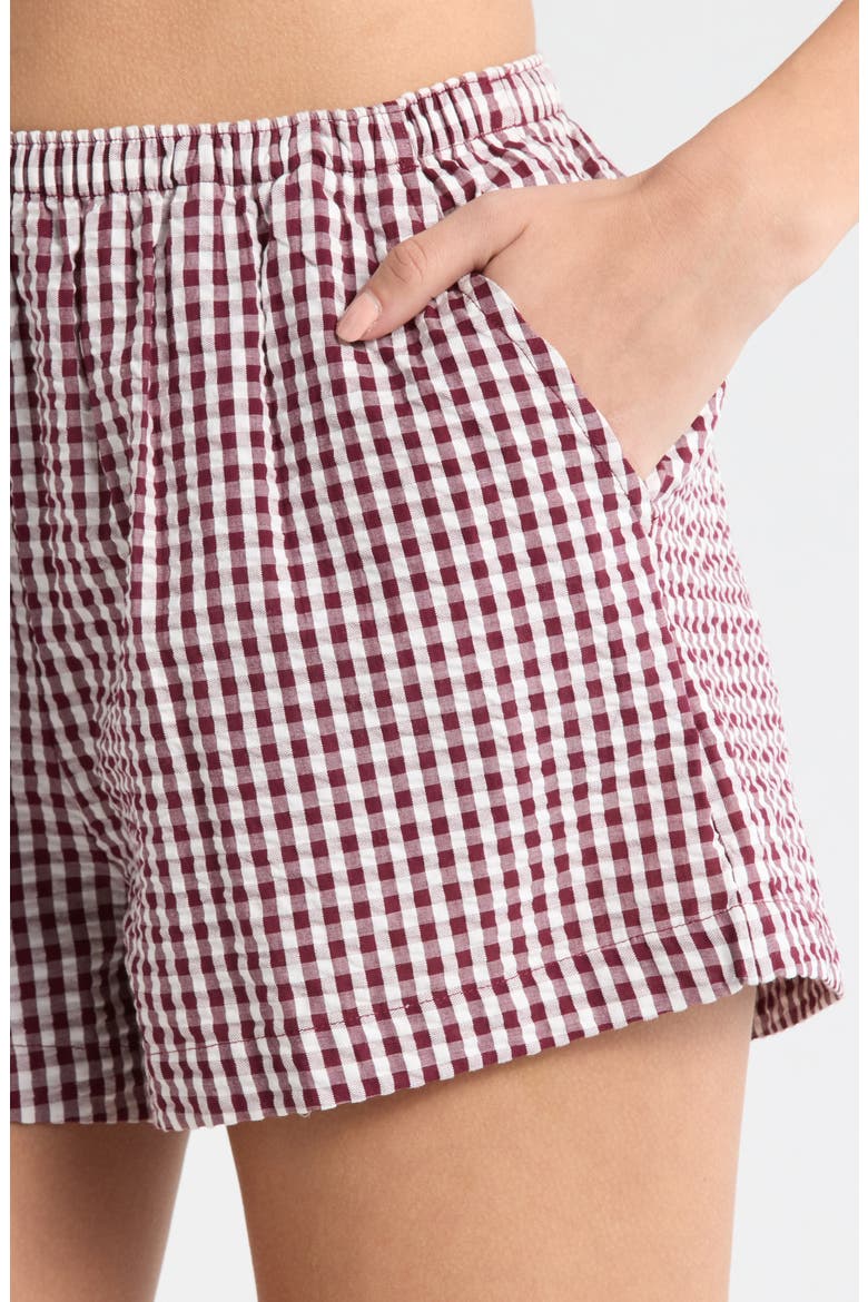 Sun Fade Print Shorts, Alternate, color, RED DAHLIA