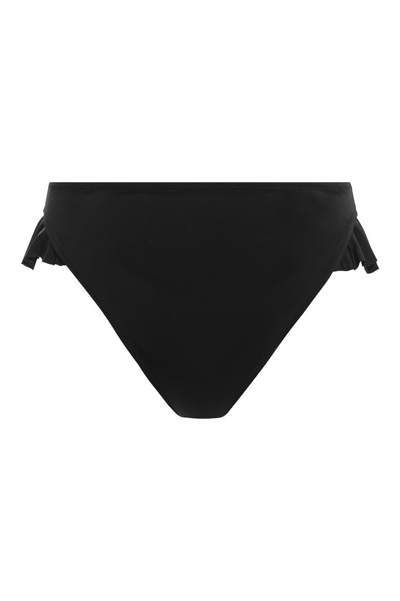 Plain Sailing Ruffle Bikini Bottoms, Alternate, color, BLACK
