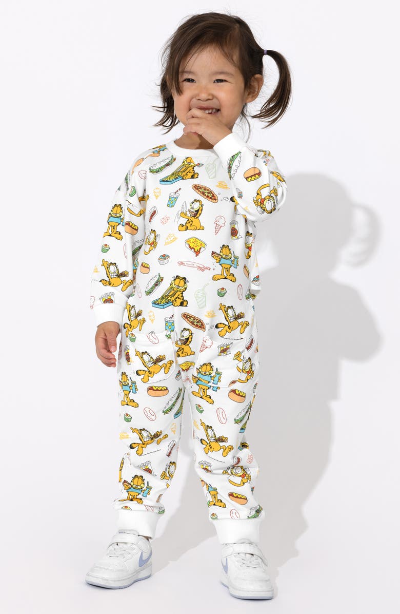 Bellabu Bear x Garfield Hybrid Fitted One-Piece Pajamas, Alternate, color, 