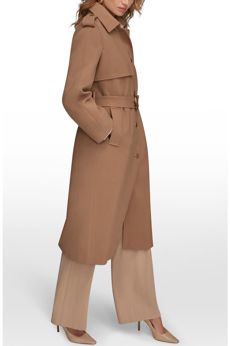 Modern Crepe Trench Coat, Alternate, color, CAMEL