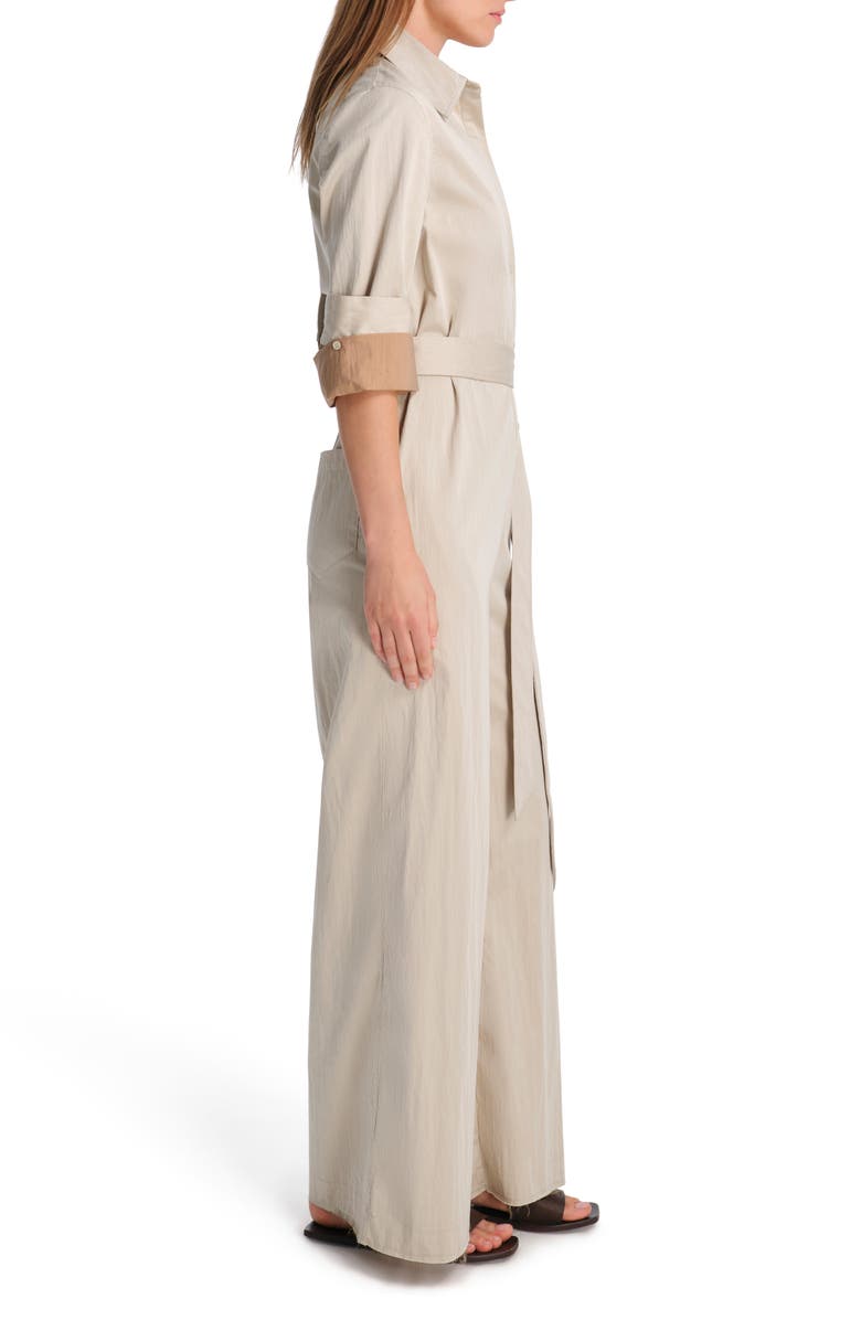 TWP All Night Long Stretch Cotton Jumpsuit, Alternate, color, Limestone