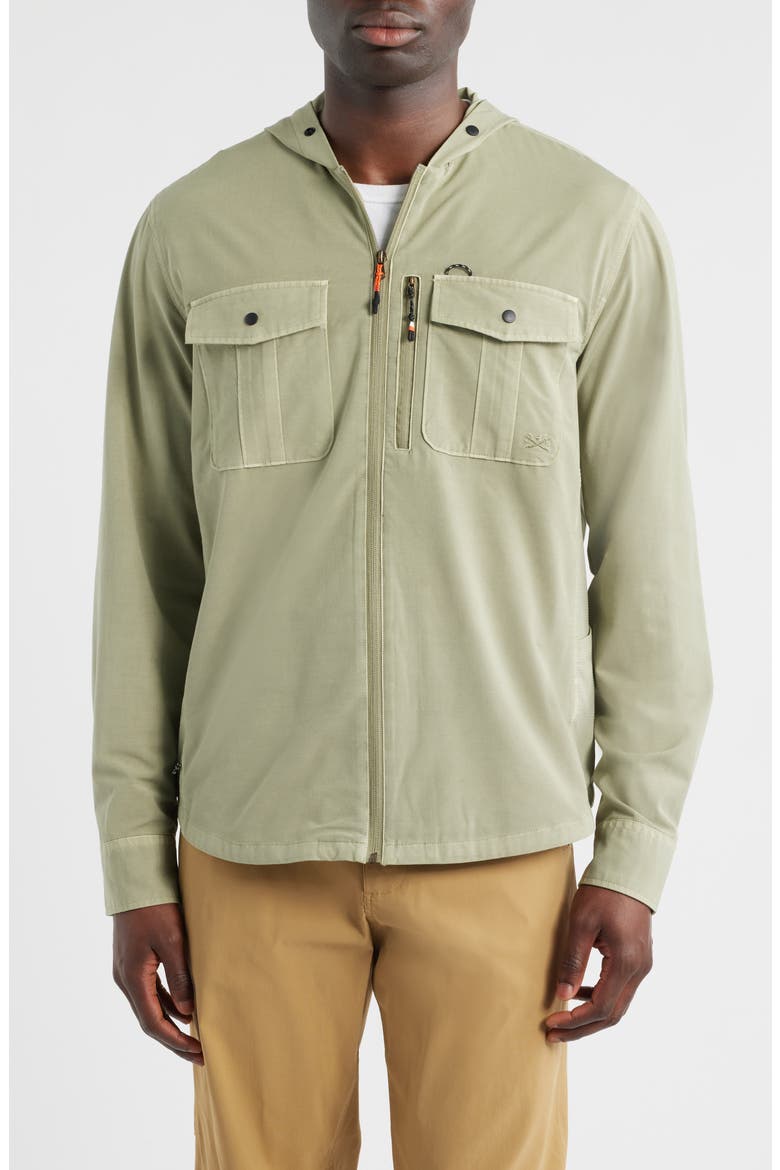 Albright UV Hooded Fishing Shirt, Alternate, color, MOSS