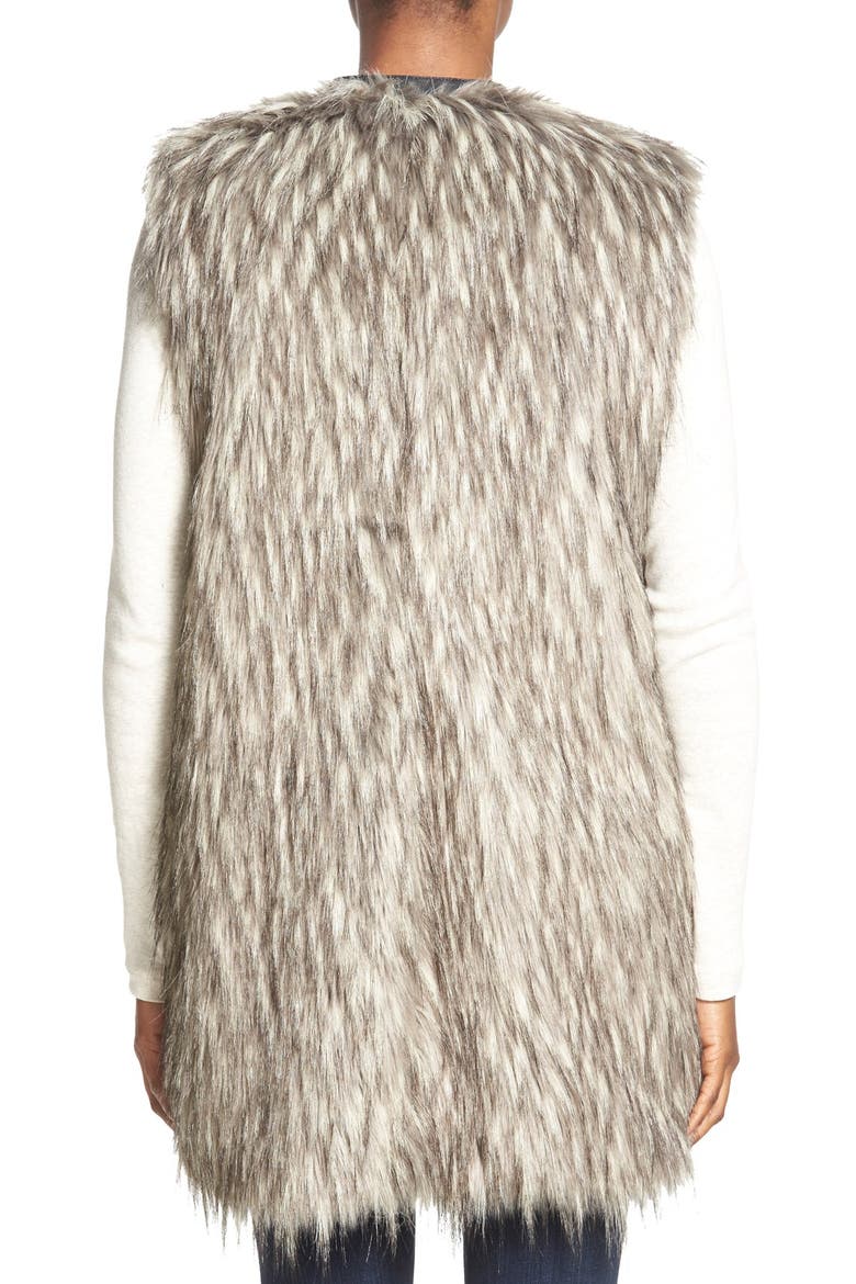 Matty M Faux Fur Vest, Alternate, color, DOVE