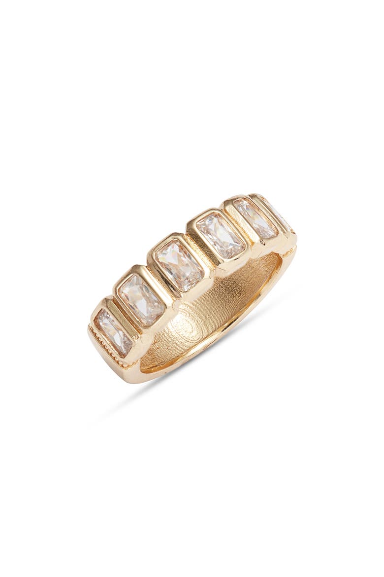 Bryn Cubic Zirconia Band Ring, Main, color, GOLD