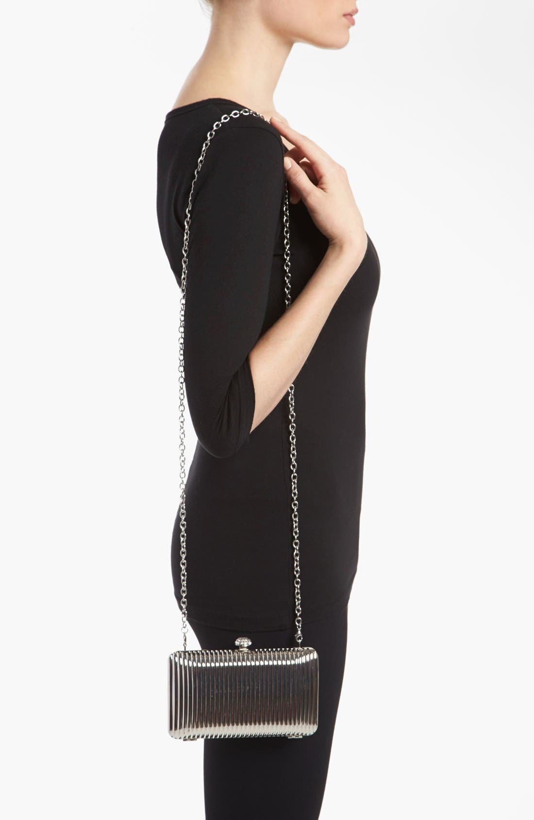 Glint Linear Ridge Clutch, Alternate, color, 