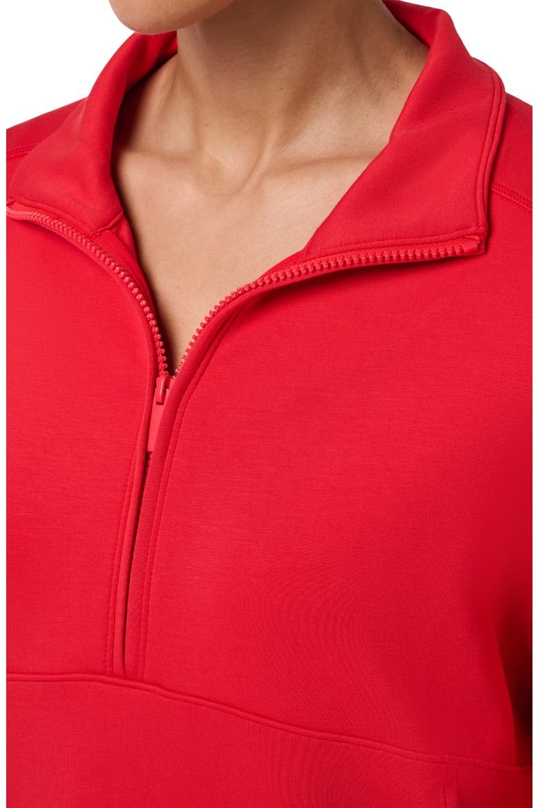 Skyloft Soft Half Zip Sweatshirt, Alternate, color, TOMATO