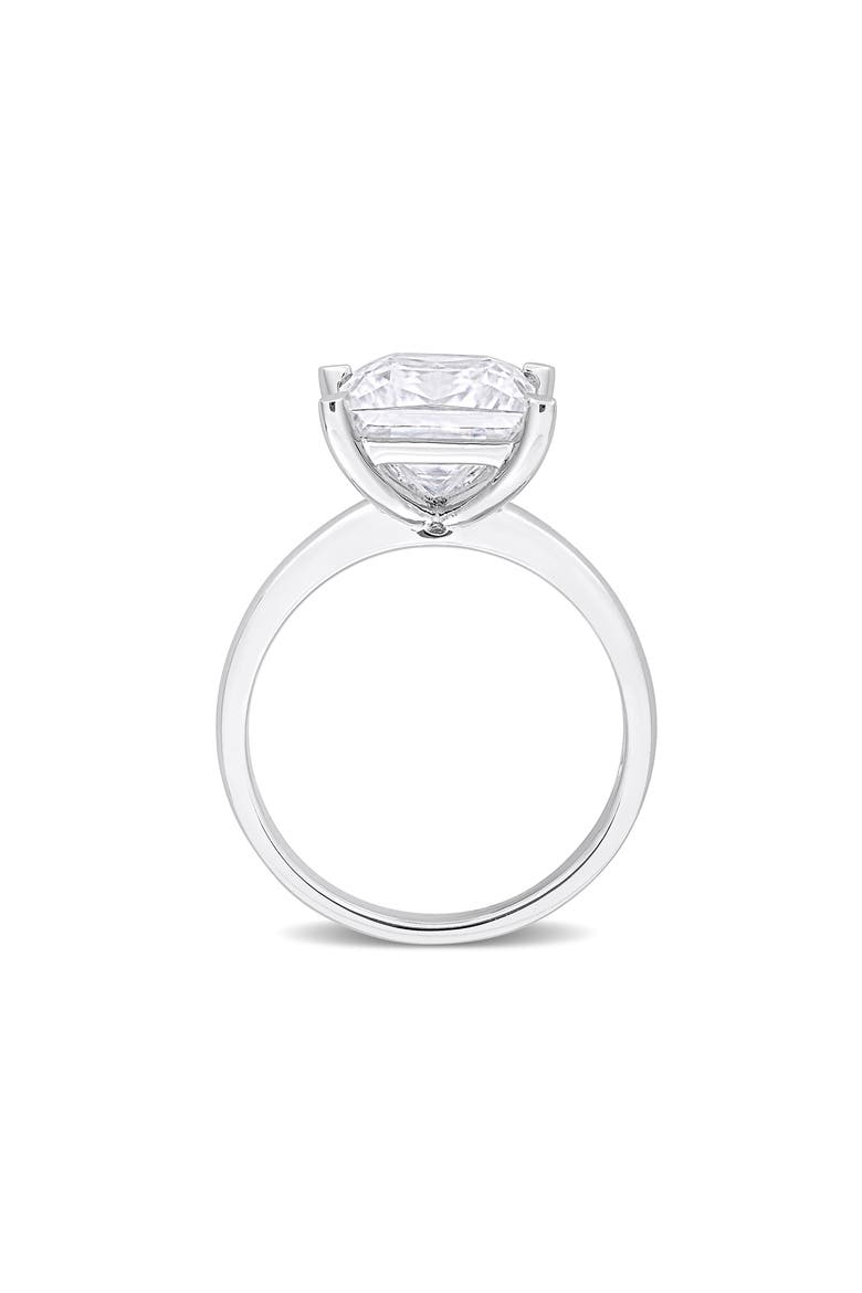 Sterling Silver Princess Cut Lab Created Moissanite Ring, Alternate, color, SILVER