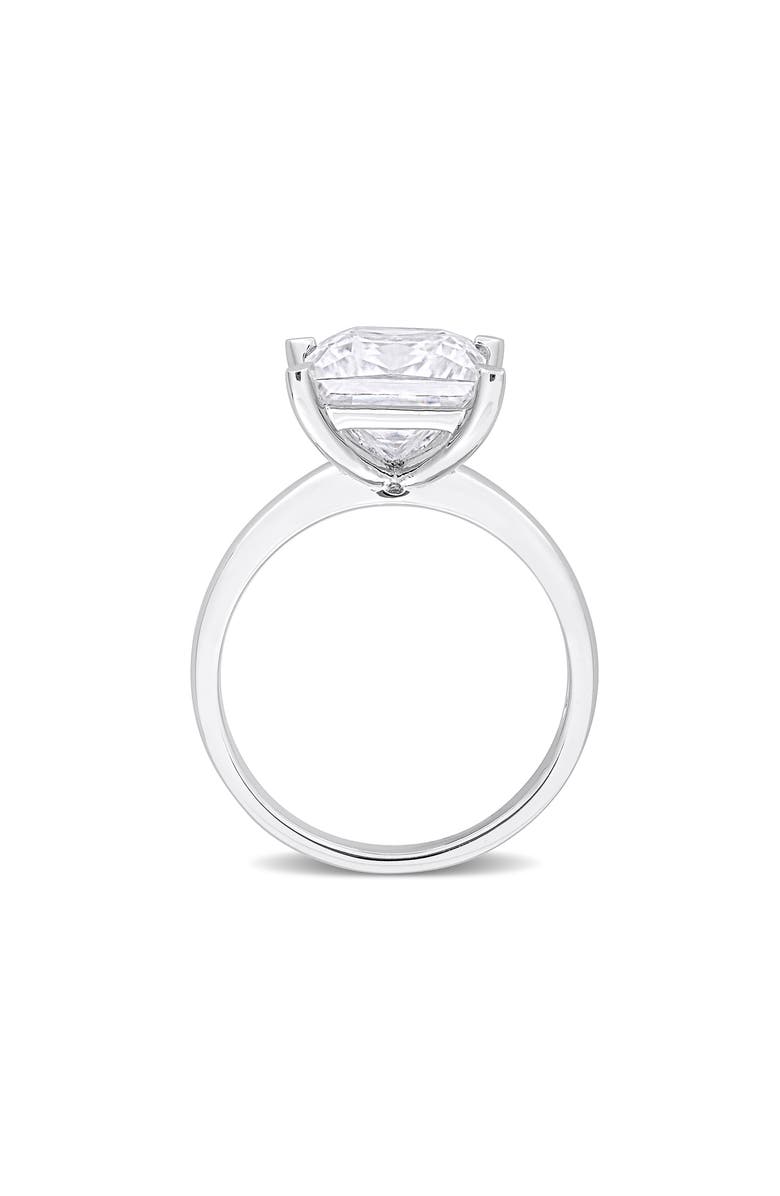 DELMAR Sterling Silver Princess Cut Lab Created Moissanite Ring, Alternate, color, Silver