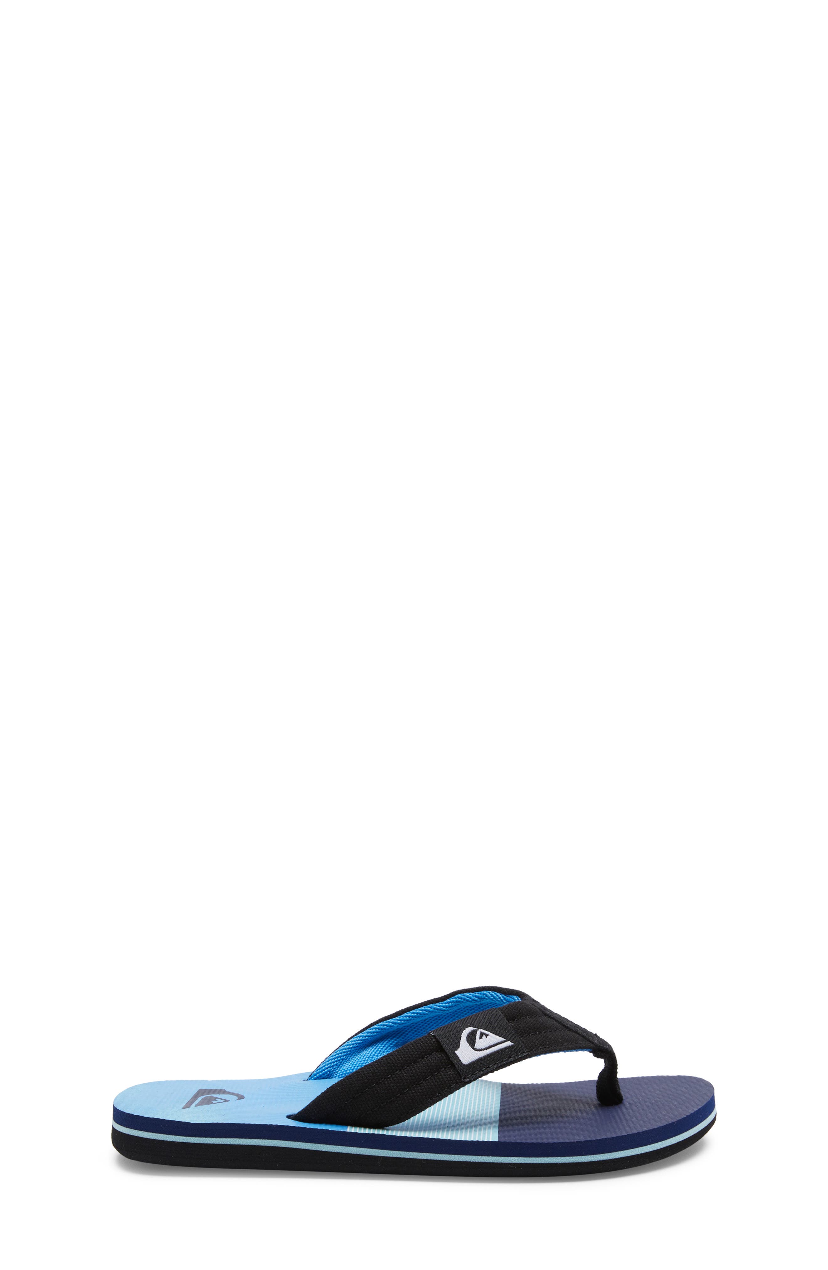 Quiksilver Kids' Molokai Layback II Flip Flop, Alternate, color, Black/ Blue/ Black