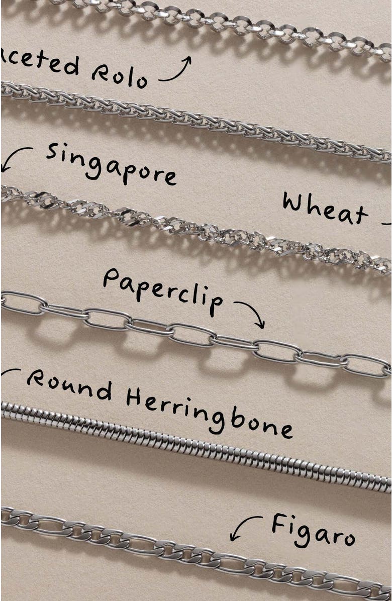 Alex and Ani Wheat Chain Layering Necklace, Alternate, color, Silver