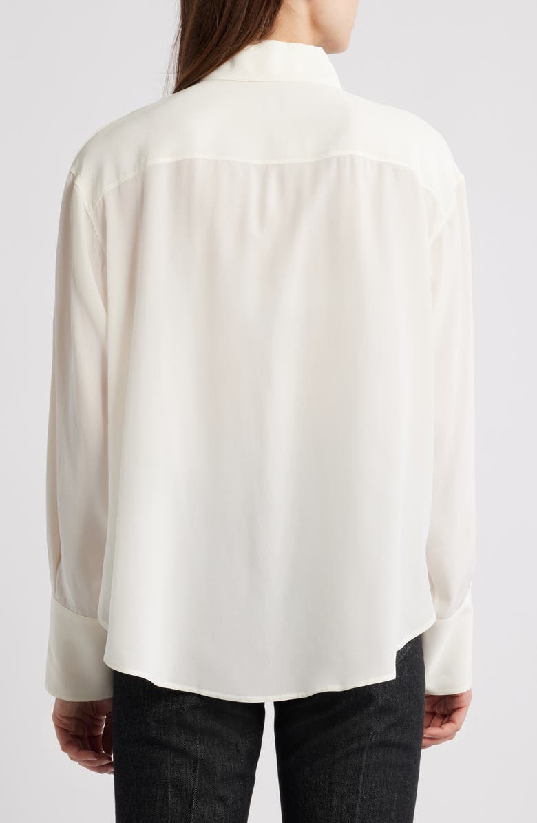 BOSS Binaliati Friday Silk Shirt, Alternate, color, Soft Cream