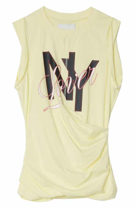 NY Lover Graphic Draped Jersey Tank