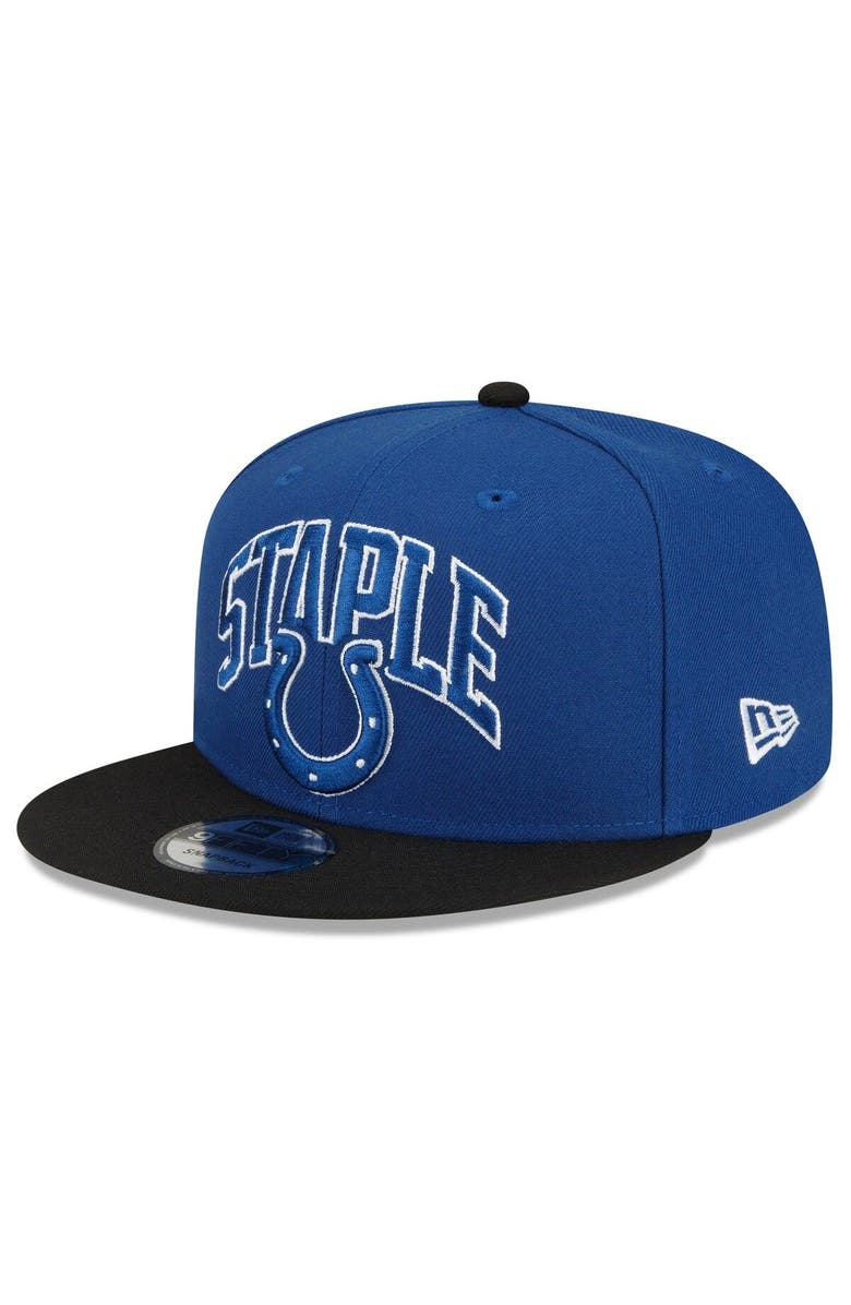 New Era x Staple Men's New Era Royal/White Indianapolis Colts NFL x Staple Collection 9FIFTY Snapback Adjustable Hat, Alternate, color, 