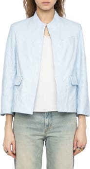 Zadig & Voltaire Veryn Cuir Crinkled Leather Jacket