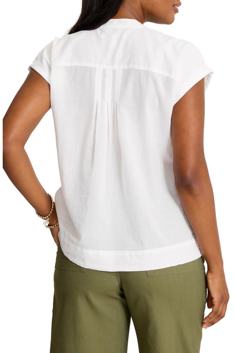 Voile Voyage Button-Up Top, Alternate, color, WHITE