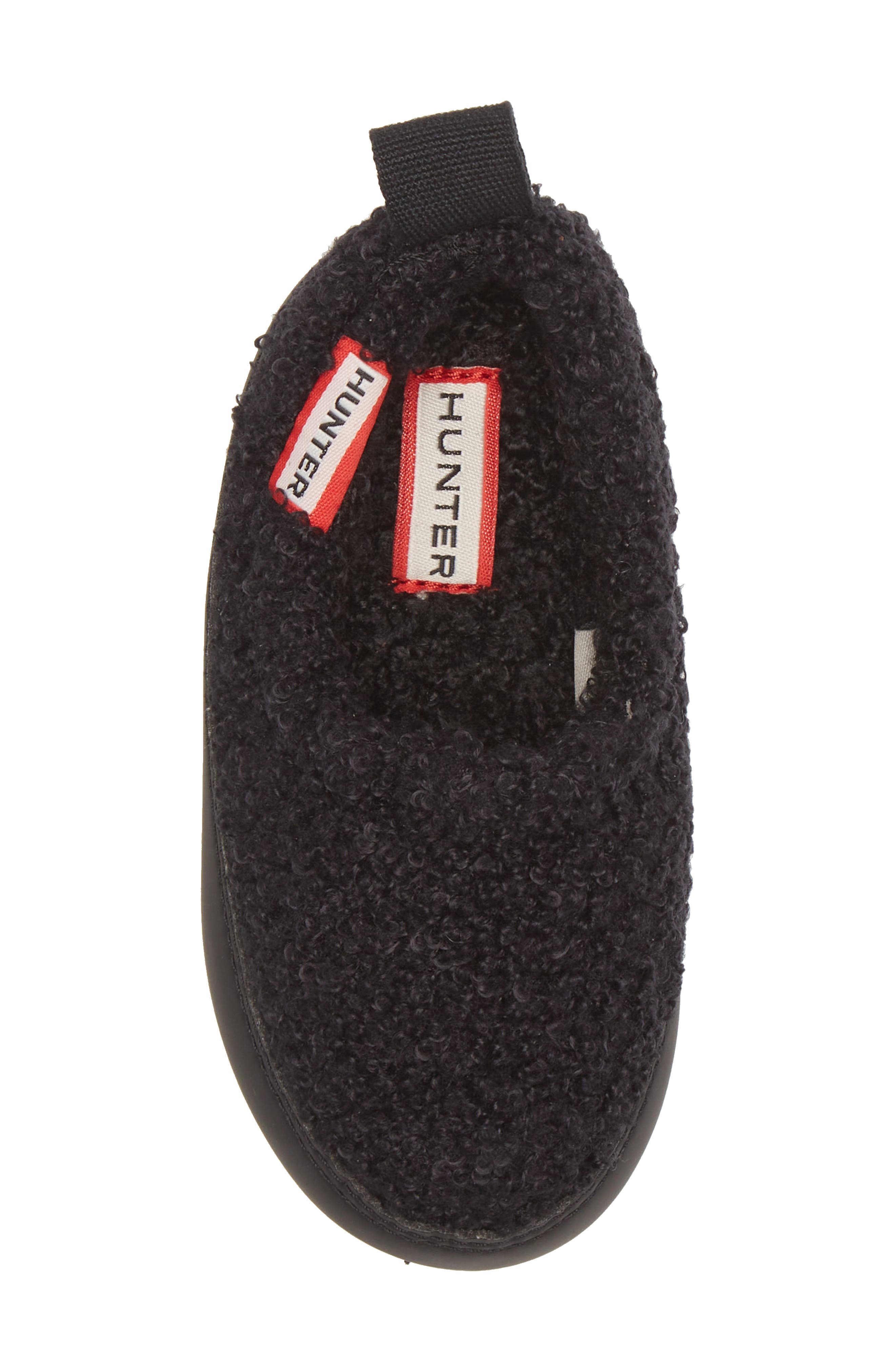 Hunter Water Resistant Fleece Slipper, Alternate, color, Black