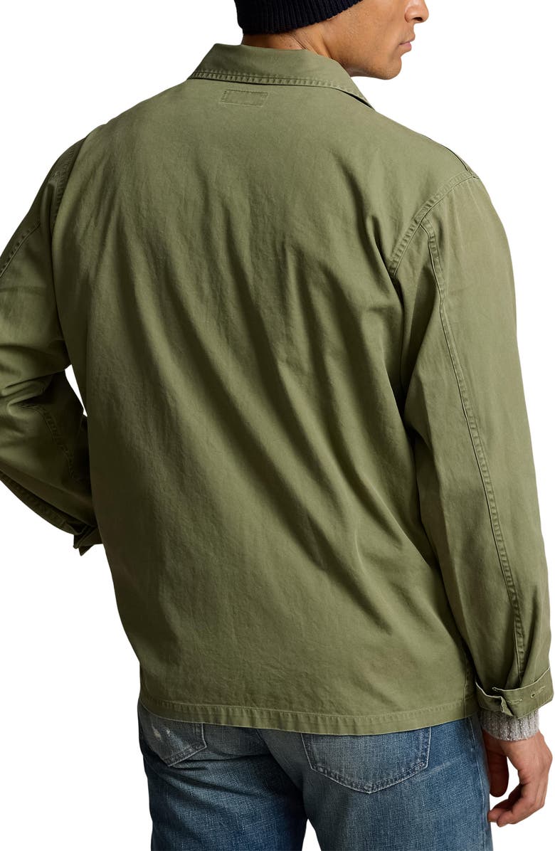 Polo Ralph Lauren Soft Fade Cotton Twill Button-Up Chore Coat, Alternate, color,