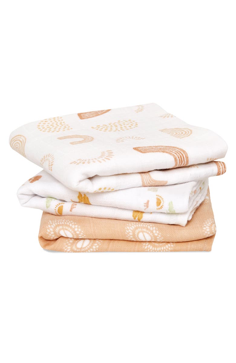 aden + anais 3-Pack Assorted Large Cotton Muslin Musy Squares, Main, color,