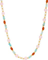 Estella Bartlett Mix Pastel & Orange Beaded Necklace