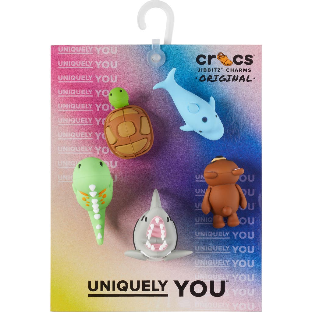 CROCS Assorted 5-Pack 3D Animal Poses Jibbitz Shoe Charms in Multi