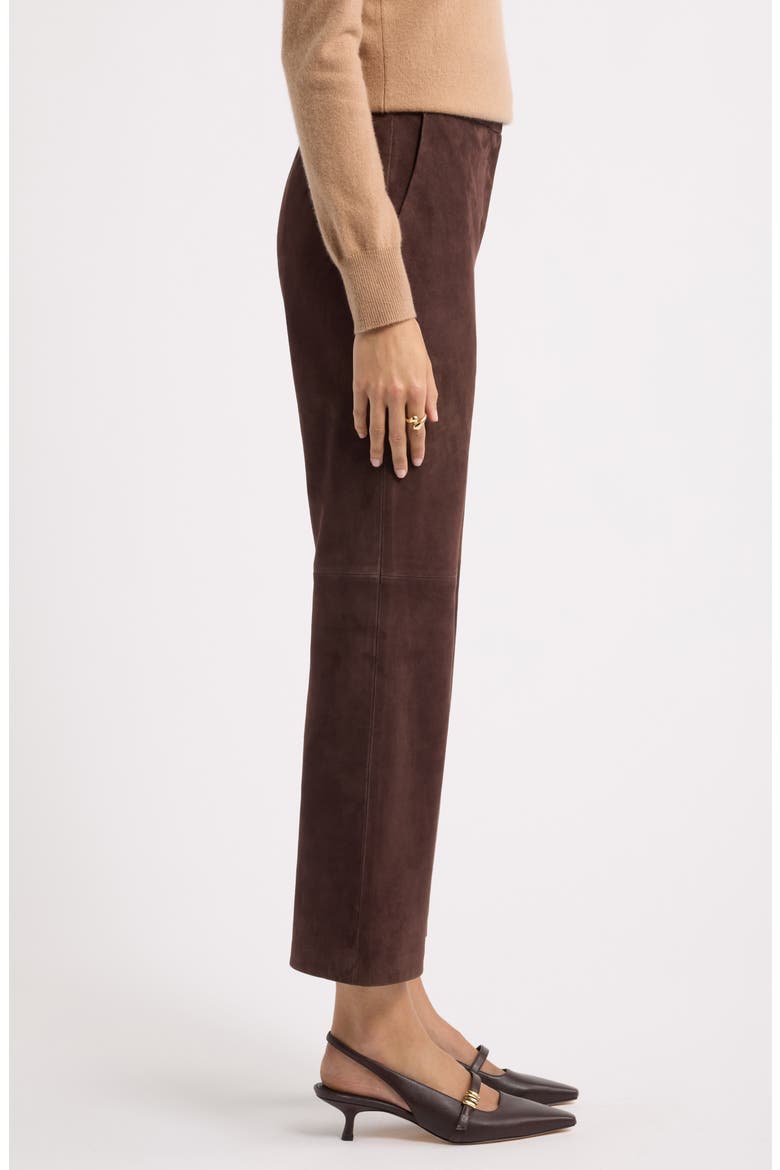 Suede Kick Flare Pants, Alternate, color, BROWN COFFEE