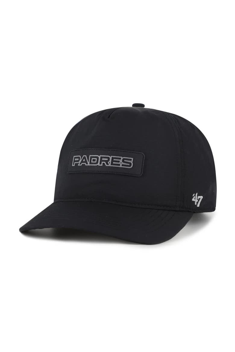 Men's '47 Black San Diego Padres Quiet Outdoors Hitch Adjustable Hat, Main, color, Black