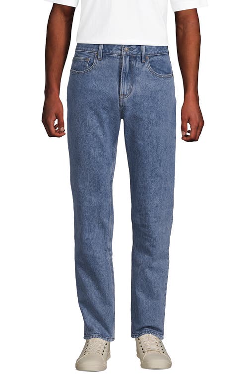 Lands' End Stretch Comfort Waist Classic Fit Flannel Lined Jean In Blue