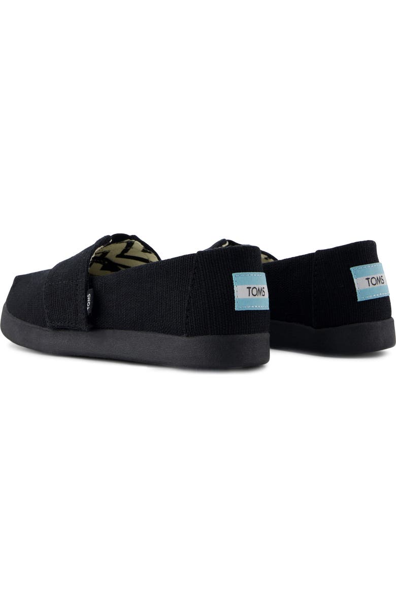 TOMS Kids' Alpargata Sneaker, Alternate, color, Black