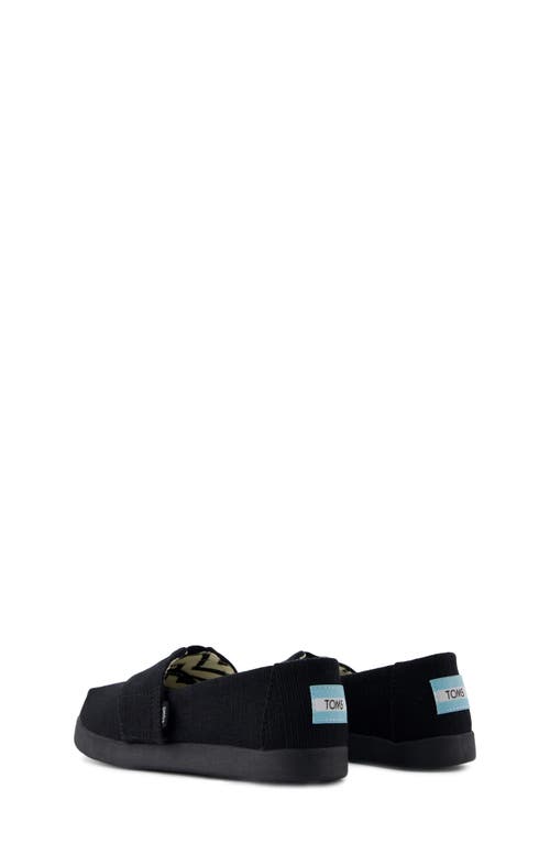 Toms Kids' Alpargata Sneaker In Black