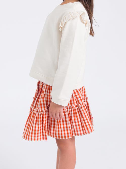 Rufflebutts Smocked Twirl Skirt In Orange