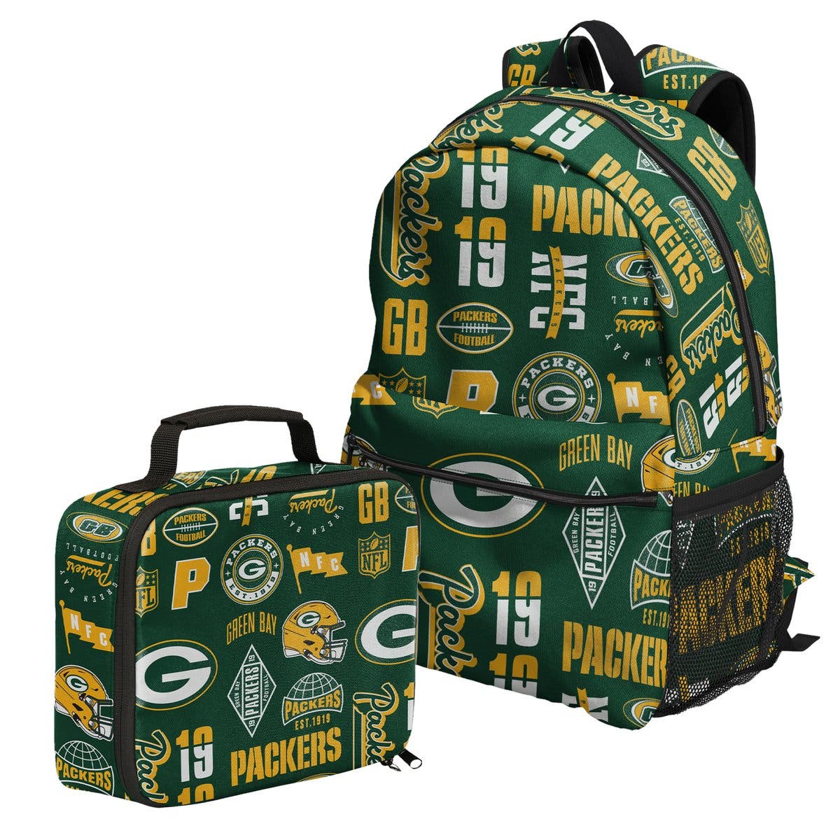 Green Bay Packers Backpack and Lunchbox Set, Main, color, Green