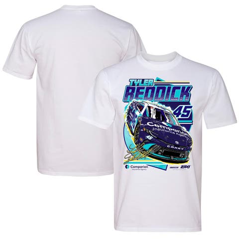 Men's 23XI Racing White Tyler Reddick Comparion Insurance Car T-Shirt