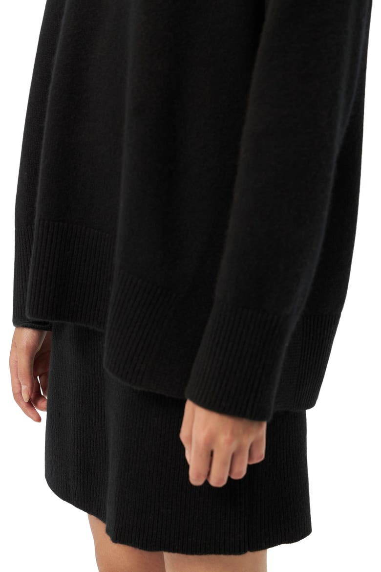 Relaxed-Fit Cashmere V-Neck Sweater, Alternate, color, black