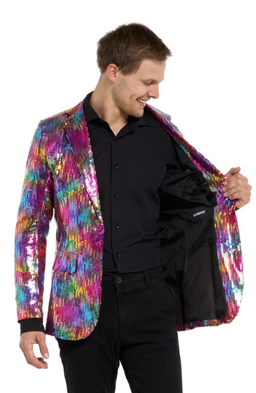 Opposuits Rainbow Sequin Sport Coat In Multi Color