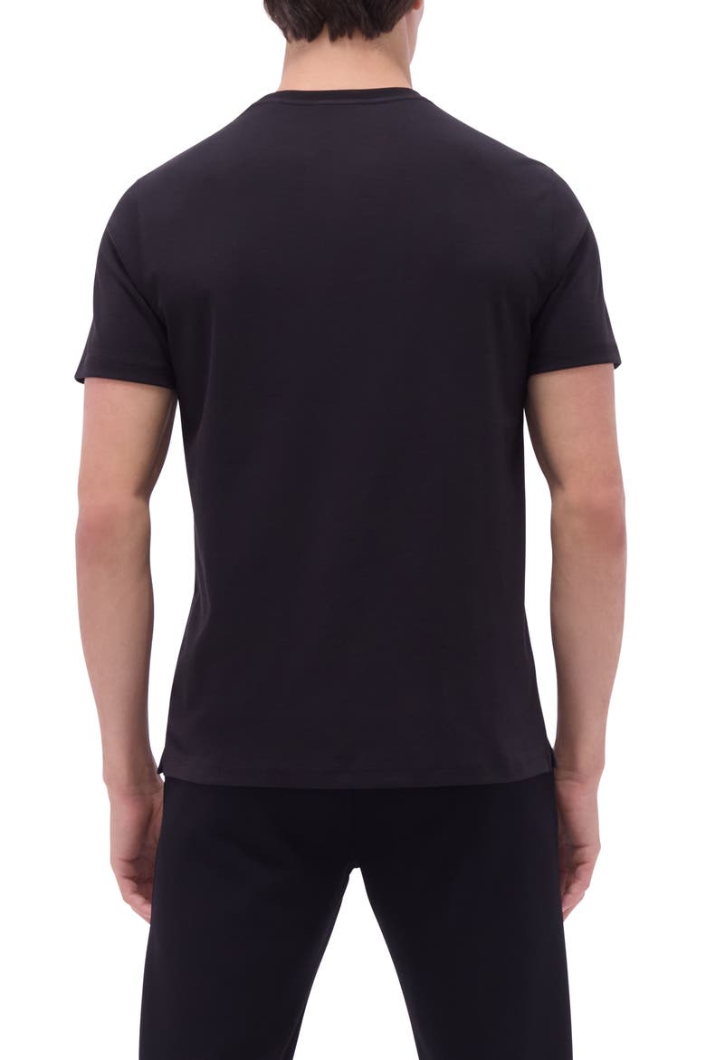 Hank Solid Pima Cotton T-Shirt, Alternate, color, BLACK