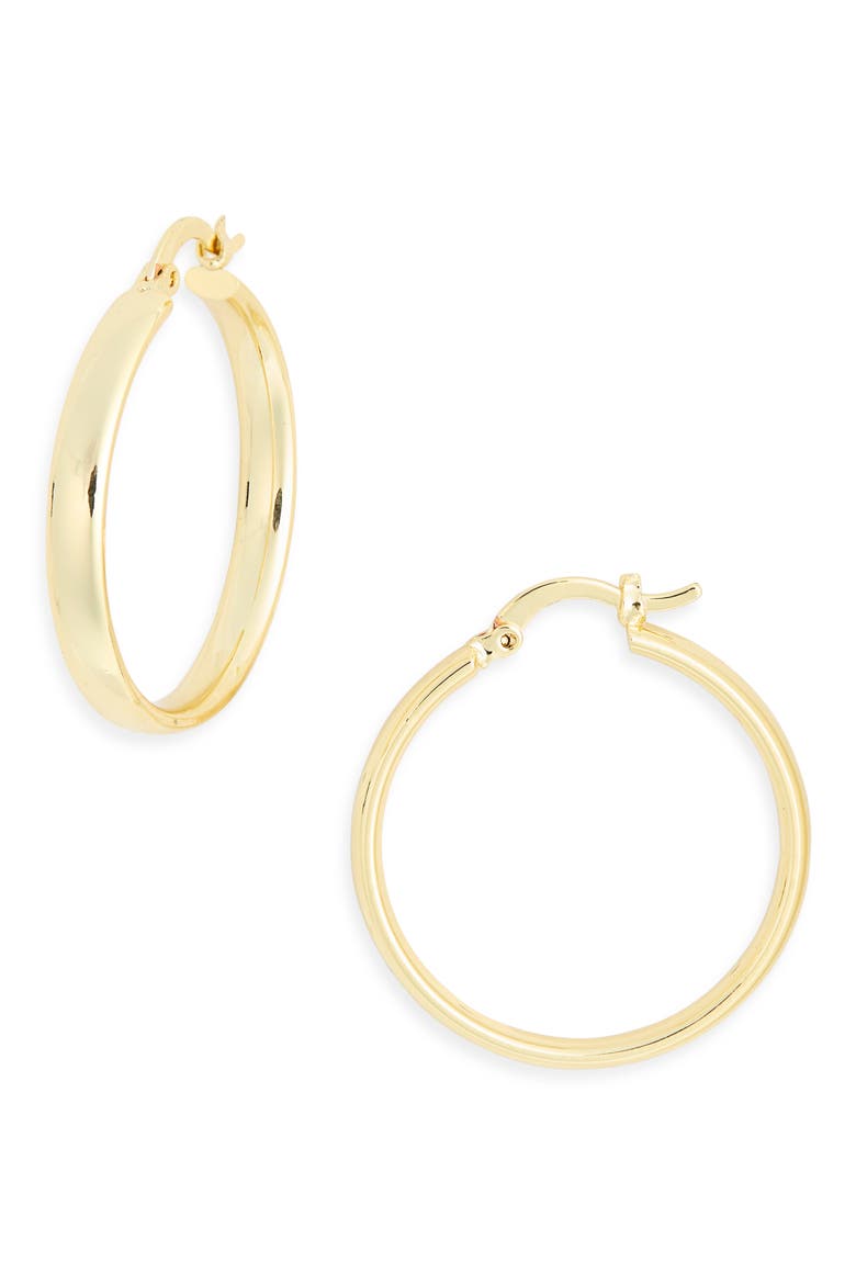 Classic Hoop Earrings, Main, color, GOLD